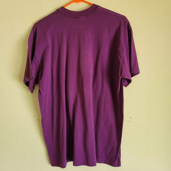 Vintage Minnesota Vikings Single Stitch T-Shirt Size XL Purple Stedman Logo7 USA - Picture 6 of 6